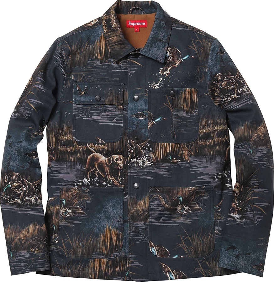 Dogs Ducks Chore Coat Blue